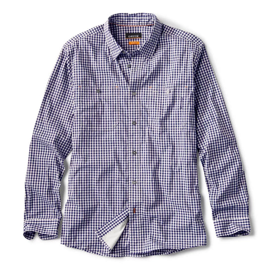 Orvis River Guide 2.0 Long Sleeve Shirt-Men's Clothing-True Navy Gingham-S-Kevin's Fine Outdoor Gear & Apparel