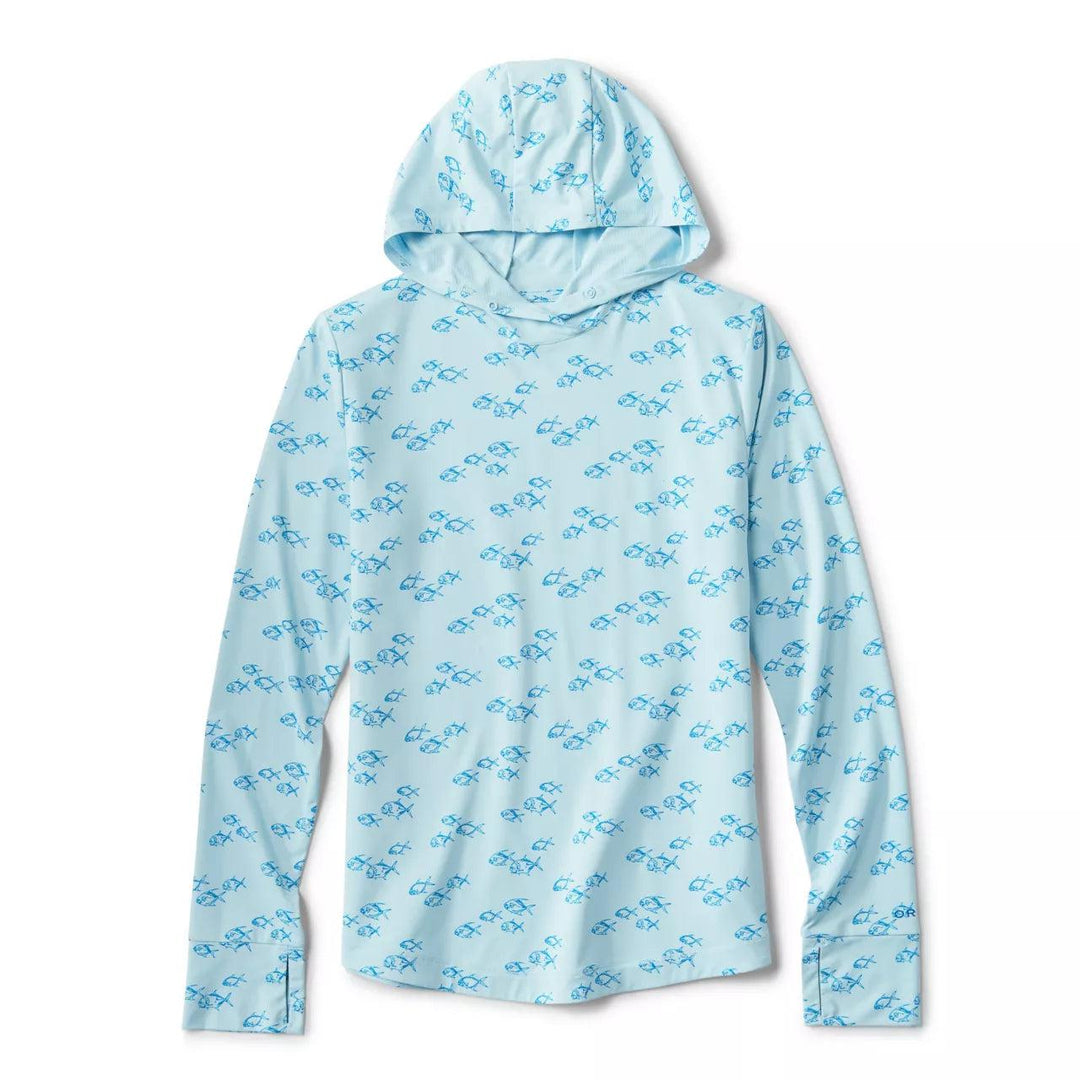 Orvis Women's Sun Defense Printed Hoodie-Women's Clothing-Blue Mist Tarpon-XS-Kevin's Fine Outdoor Gear & Apparel