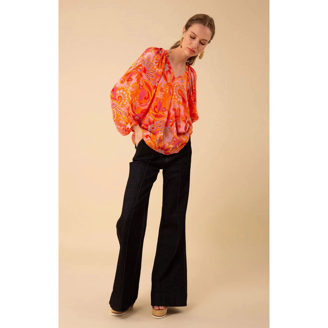 Hale Bob Josie Silk Top-Women's Clothing-PINK-S-Kevin's Fine Outdoor Gear & Apparel