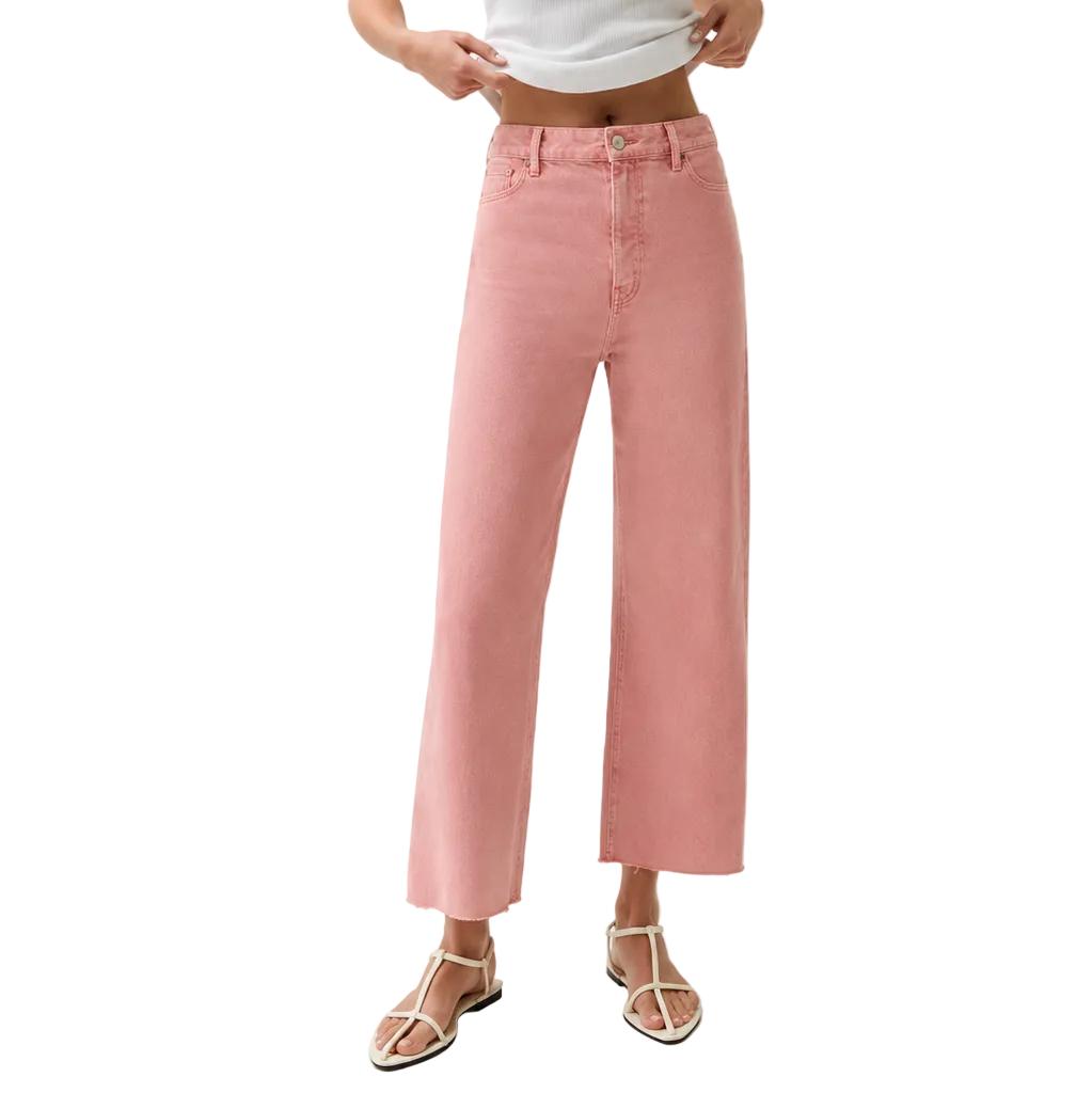 Pistola Women's Penny High Rise Wide Leg Pants-Women's Clothing-Coral Rose (Cropped)-24/00-Kevin's Fine Outdoor Gear & Apparel