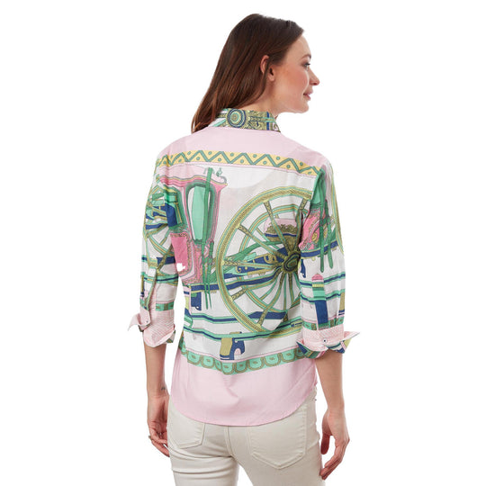 Dizzy Lizzie Rome 3/4 Sleeve Blouse-Women's Clothing-Kevin's Fine Outdoor Gear & Apparel