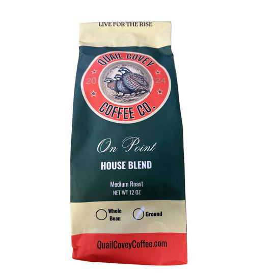 Quail Covey 12 oz Coffee-Home/Giftware-On Point House Blend Medium Roast Ground-Kevin's Fine Outdoor Gear & Apparel