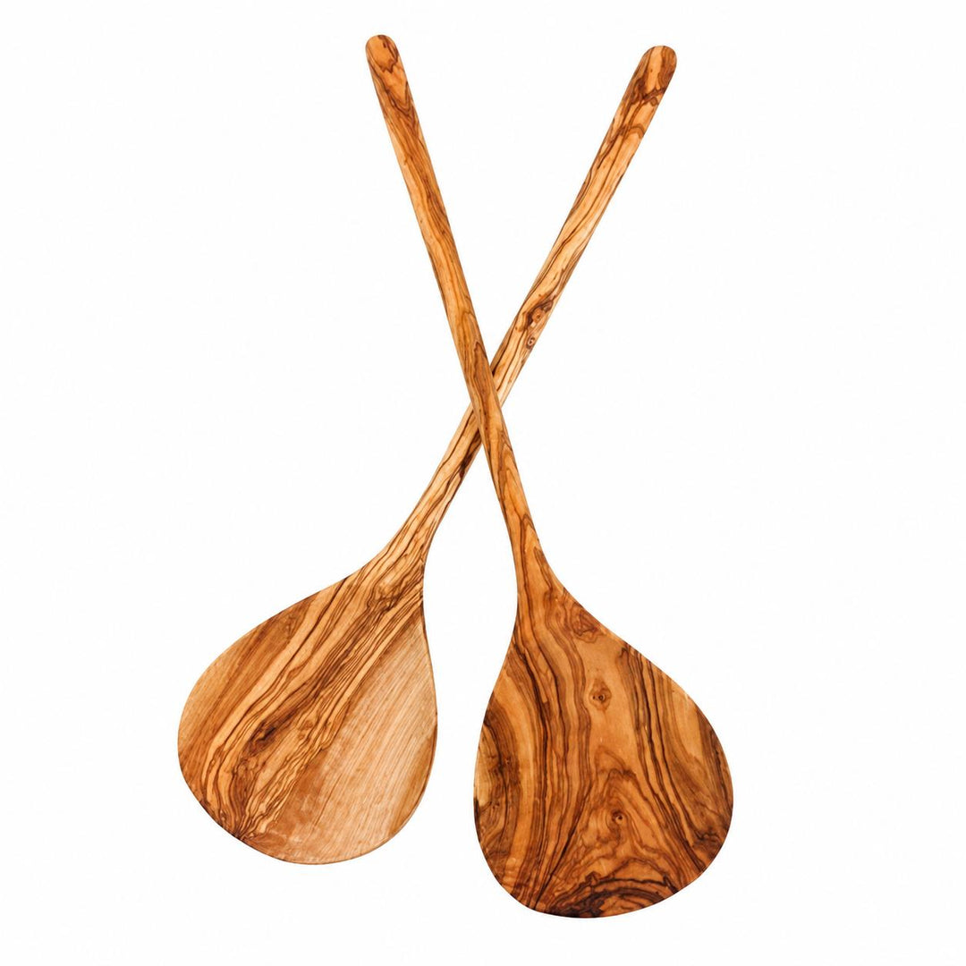 Sobremesa Olive Wood Simple Salad Servers (Set of 2)-Home/Giftware-Kevin's Fine Outdoor Gear & Apparel