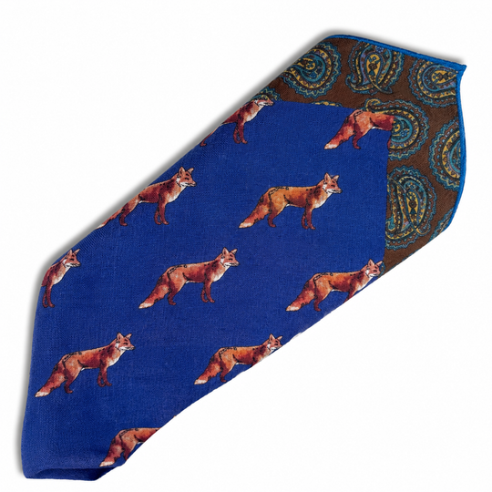 Kevin's Fox Pocket Square-Men's Accessories-Blue-Kevin's Fine Outdoor Gear & Apparel