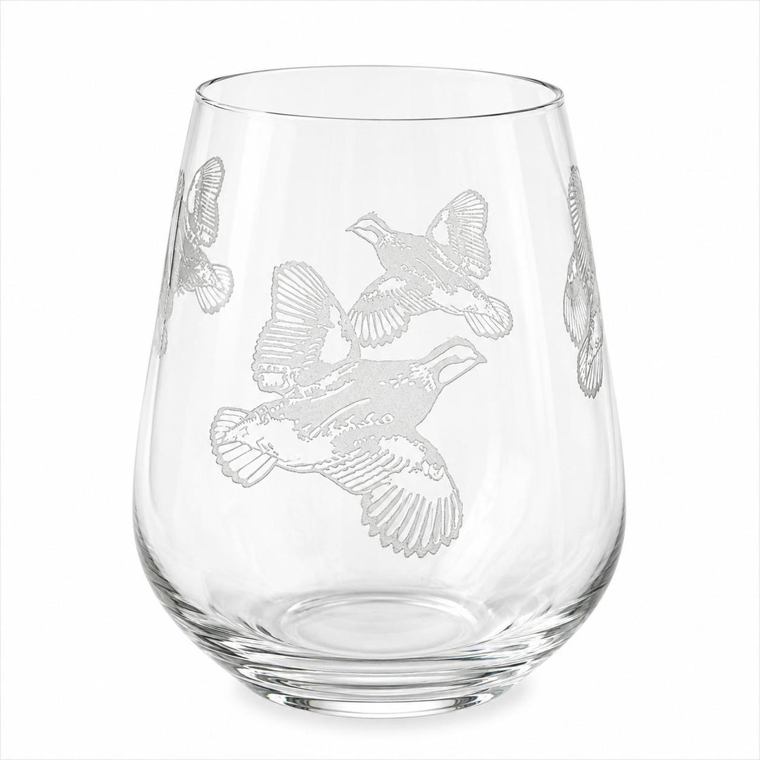 Kevin's Quail 18 oz Stemless Wine Glass-Home/Giftware-Kevin's Fine Outdoor Gear & Apparel