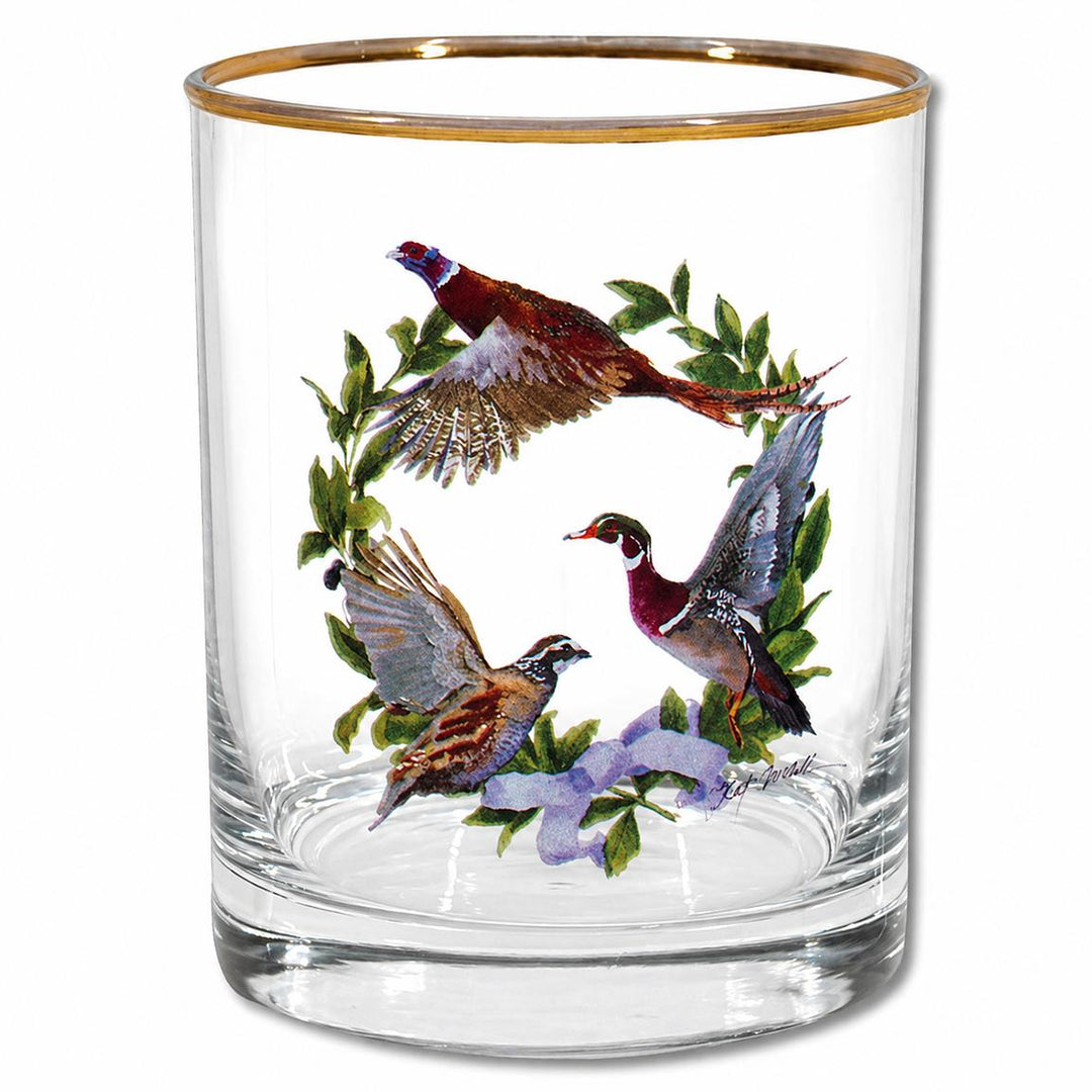 Kevin's Upland Wreath 14 oz Double Old Fashioned Glass Set-Home/Giftware-Upland Wreath-Kevin's Fine Outdoor Gear & Apparel