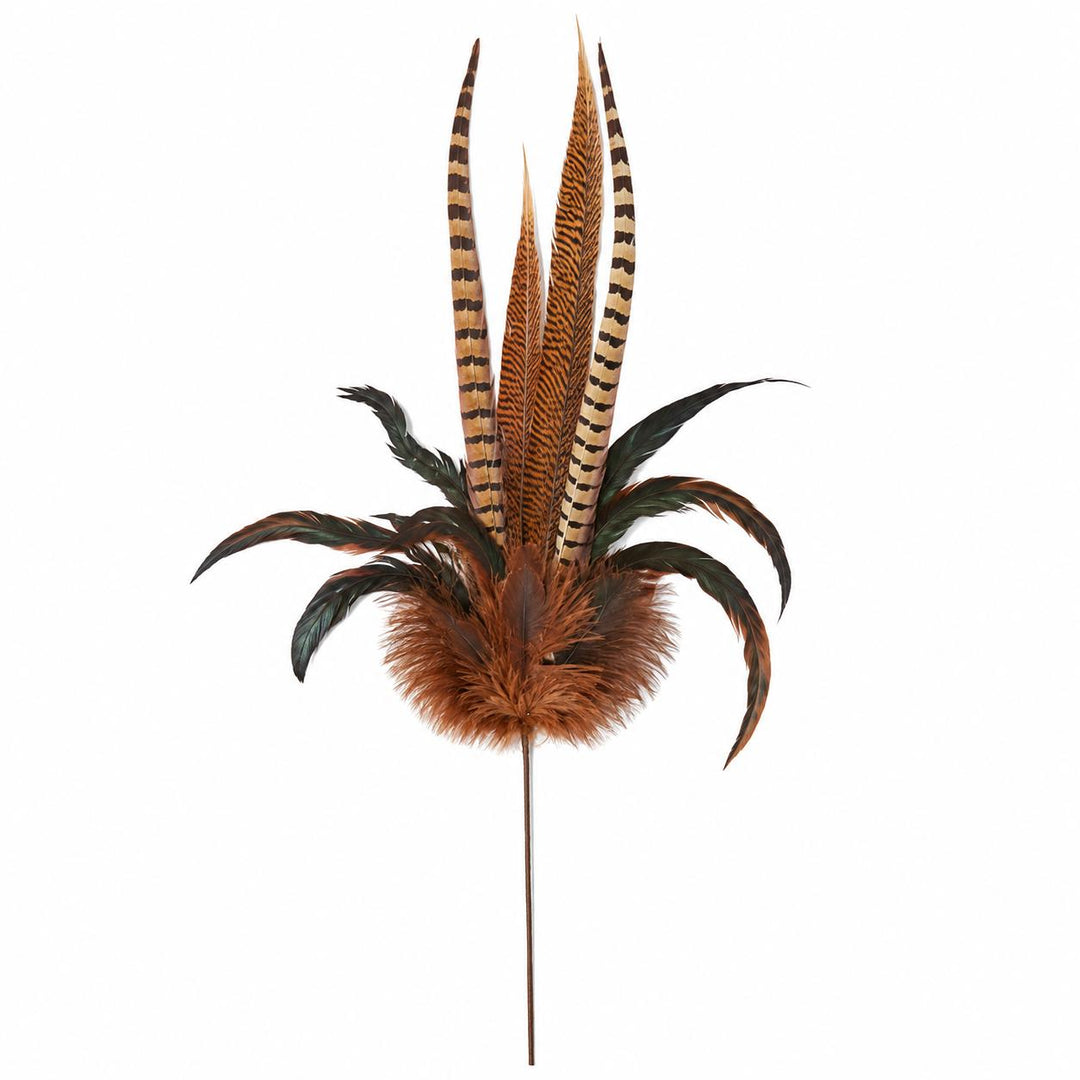 35" Pheasant Feather Spray with Orange Feathers-Home/Giftware-Kevin's Fine Outdoor Gear & Apparel