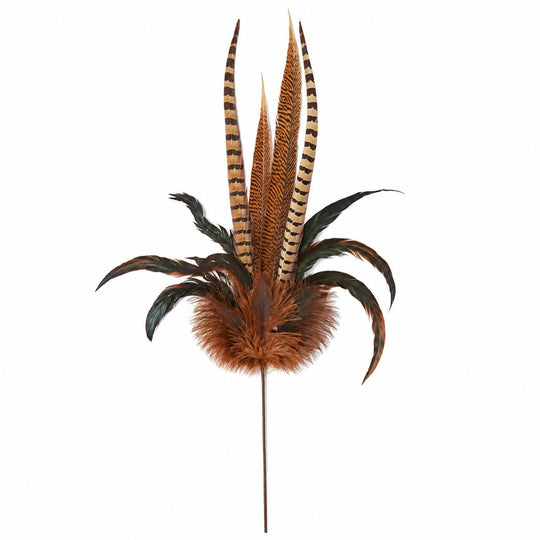 35" Pheasant Feather Spray with Orange Feathers-Home/Giftware-Kevin's Fine Outdoor Gear & Apparel