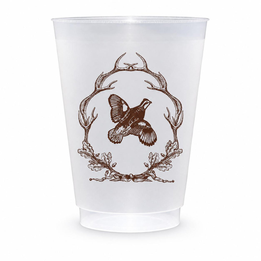 Kevin's Custom Frosted Shatter Proof Cups (8 pack)-Home/Giftware-Quail Wreath-Kevin's Fine Outdoor Gear & Apparel