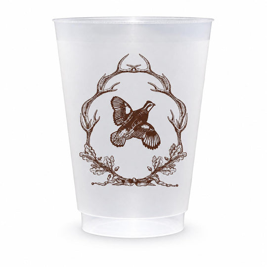 Kevin's Custom Frosted Shatter Proof Cups (8 pack)-Home/Giftware-Quail Wreath-Kevin's Fine Outdoor Gear & Apparel