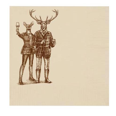 Alexa Pulitzer Cocktail Napkins-Home/Giftware-Reindeer Romp-Kevin's Fine Outdoor Gear & Apparel