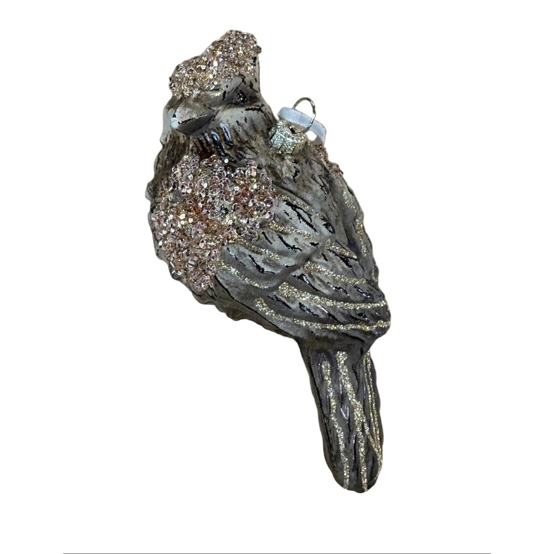 6.25" Glass Idaho Cardinal Brown Ornament-Lifestyle-Kevin's Fine Outdoor Gear & Apparel