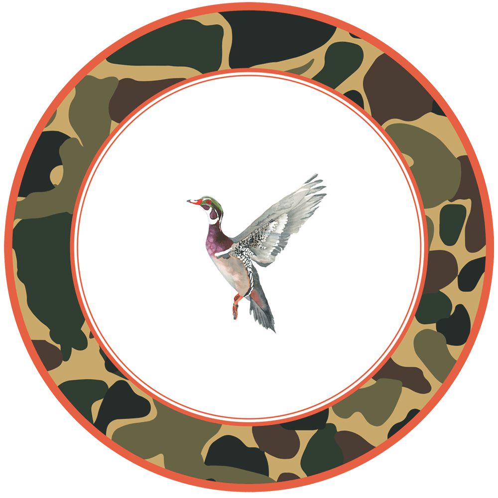 Game Birds & Feather Salad Plates (Set of 4)-Home/Giftware-Game Bird and Feathers-Kevin's Fine Outdoor Gear & Apparel