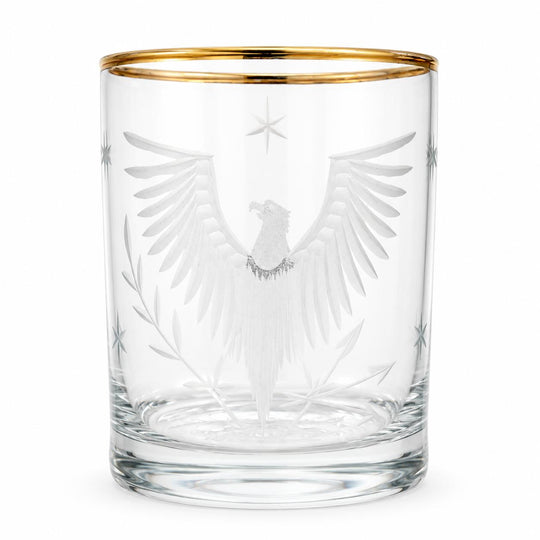 Federal Eagle with Gold Band Double Old Fashioned Glass-Home/Giftware-Kevin's Fine Outdoor Gear & Apparel
