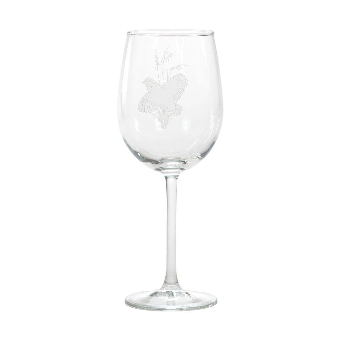Kevin's Flighted Game Bird Glassware 16 oz. Wine Glass-Lifestyle-Quail-Kevin's Fine Outdoor Gear & Apparel