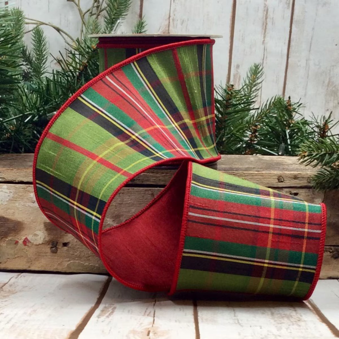 4" x 10yds Dupion Tradition Tartan Ribbon-Home/Giftware-Kevin's Fine Outdoor Gear & Apparel