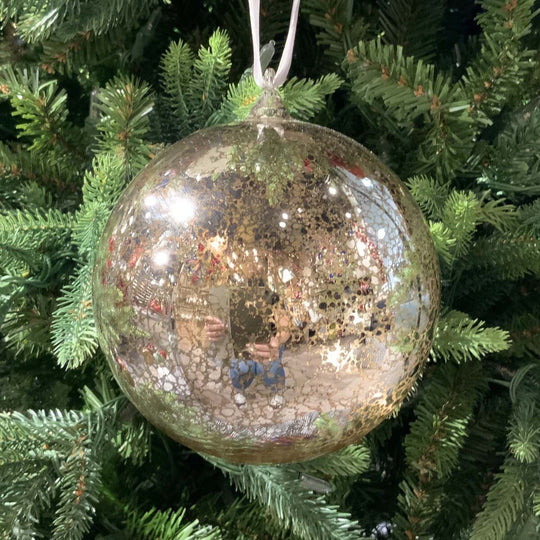 120mm Hand Blown Top Glass Mercury Vintage Silver Ornament-Home/Giftware-Kevin's Fine Outdoor Gear & Apparel