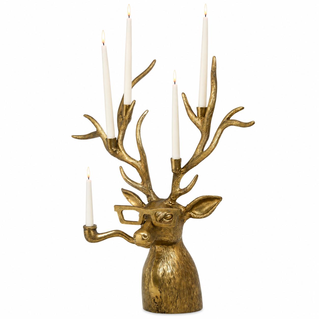 Glorious E+E Frankie Candelabra-Home/Giftware-Antique Gold-23"-Kevin's Fine Outdoor Gear & Apparel