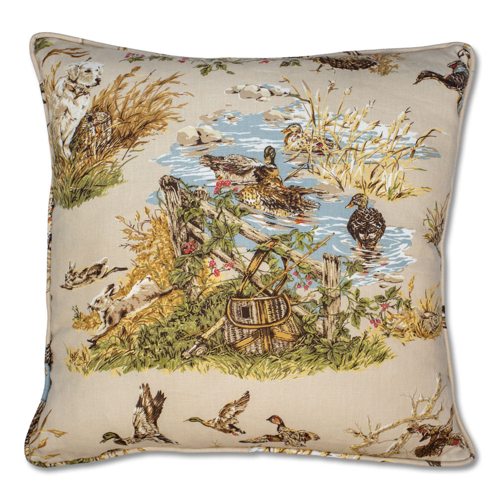 Schumacher Dog and Duck Linen Pillow Covers-Home/Giftware-Kevin's Fine Outdoor Gear & Apparel