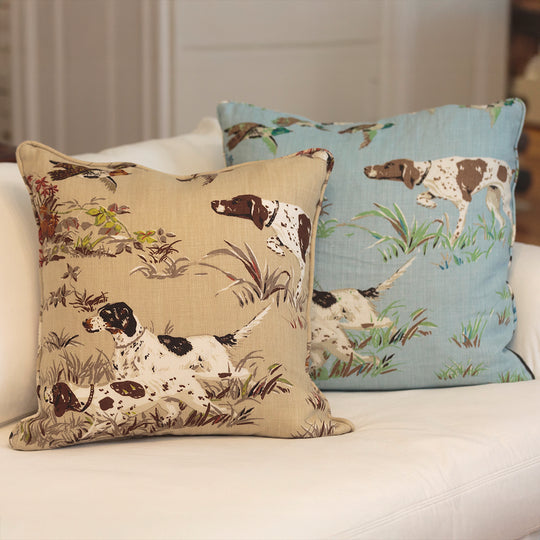 Schumacher Pointers Sky Pillow Cover-Kevin's Fine Outdoor Gear & Apparel