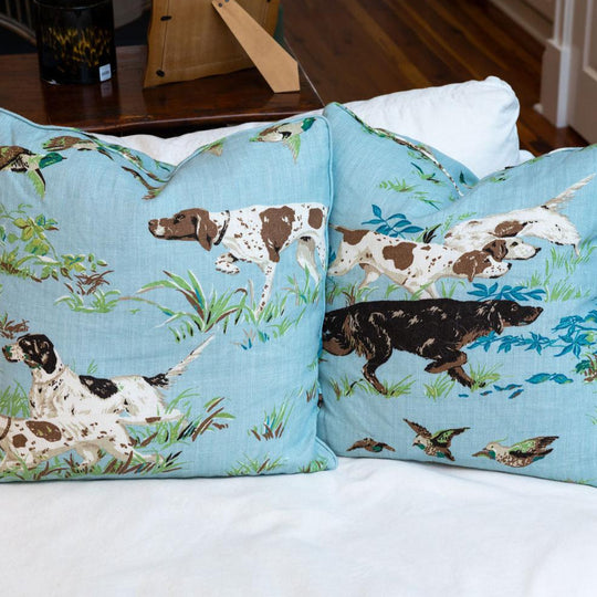 Schumacher Pointers Sky Pillow Cover-Kevin's Fine Outdoor Gear & Apparel