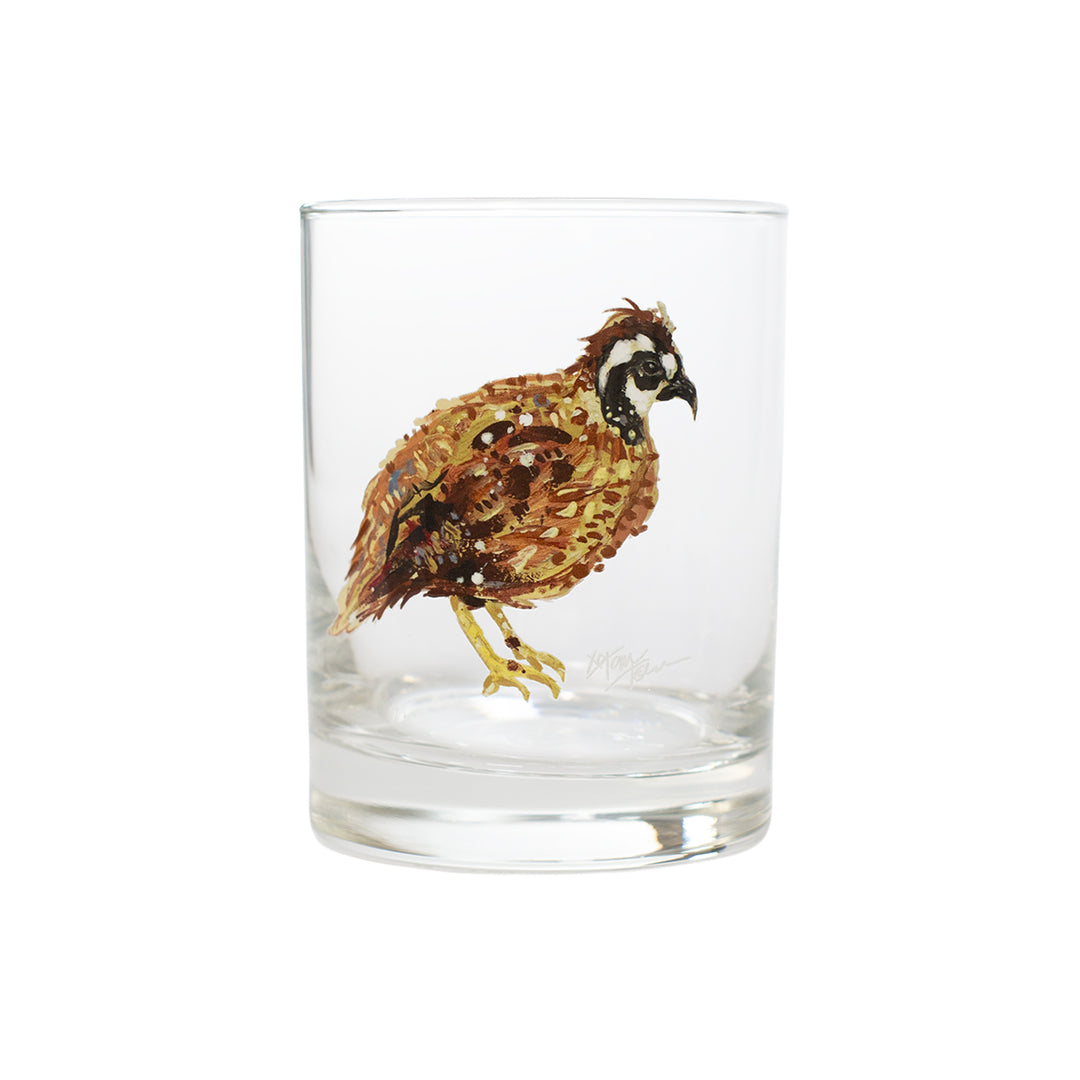 Field & Feather Old Fashioned Glass By Thomas Ard-Home/Giftware-Quail-Kevin's Fine Outdoor Gear & Apparel