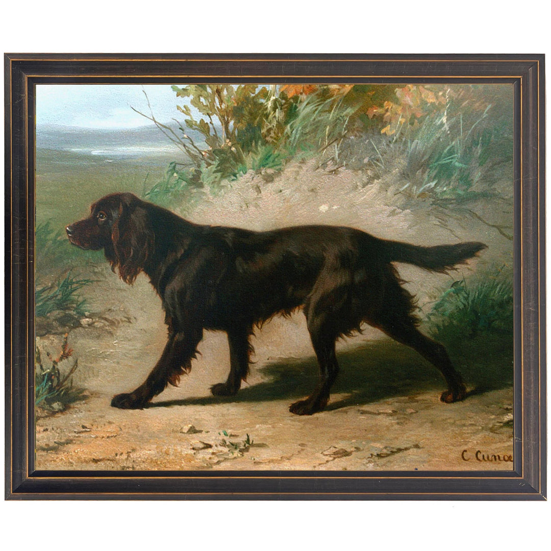 Vintage Hunting Dogs Framed Oil Reproduction-Home/Giftware-Spaniel-Kevin's Fine Outdoor Gear & Apparel