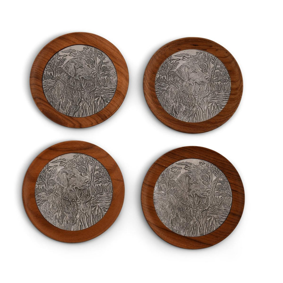 Hunting Dog Wood Drinking Glass Coasters (Set of 4)-Home/Giftware-Kevin's Fine Outdoor Gear & Apparel