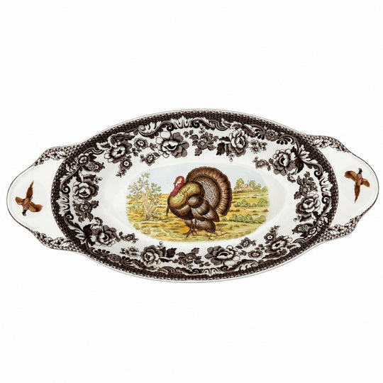 Spode Woodland Turkey 15.25" Bread Tray-Home/Giftware-Kevin's Fine Outdoor Gear & Apparel