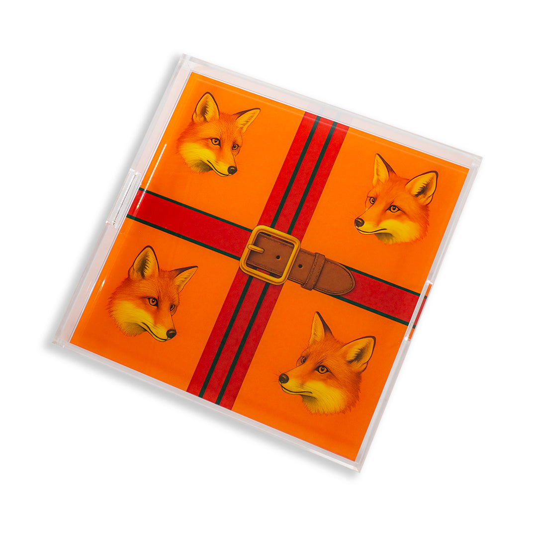 The Elegant Fox Tray-Home/Giftware-Orange-Kevin's Fine Outdoor Gear & Apparel