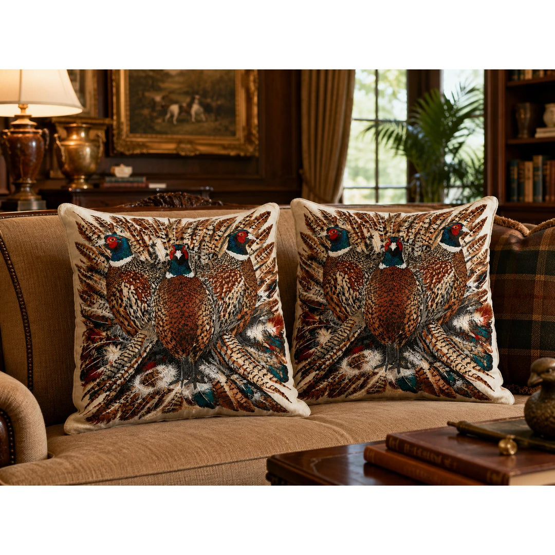 Pheasant Bouquet Pillow Cover-Home/Giftware-Kevin's Fine Outdoor Gear & Apparel