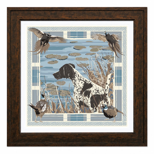 16" Framed Paper Scarf Design Artwork
