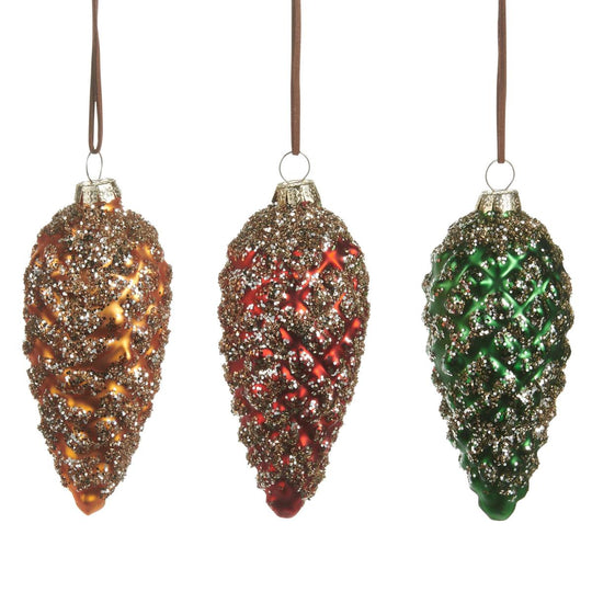 4.75" Glitter Pinecone Ornaments-Home/Giftware-Kevin's Fine Outdoor Gear & Apparel