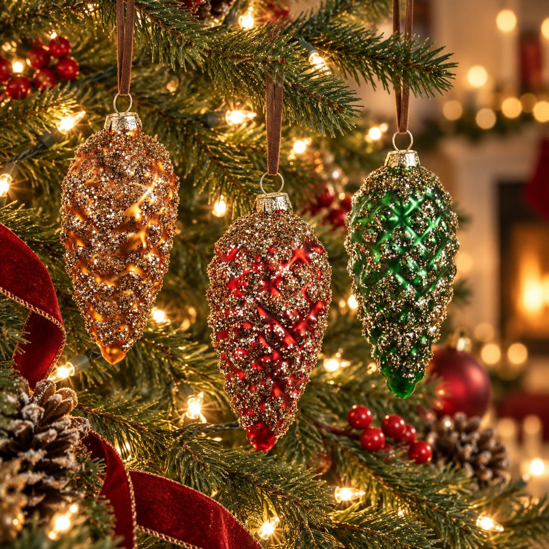 4.75" Glitter Pinecone Ornaments-Home/Giftware-Kevin's Fine Outdoor Gear & Apparel