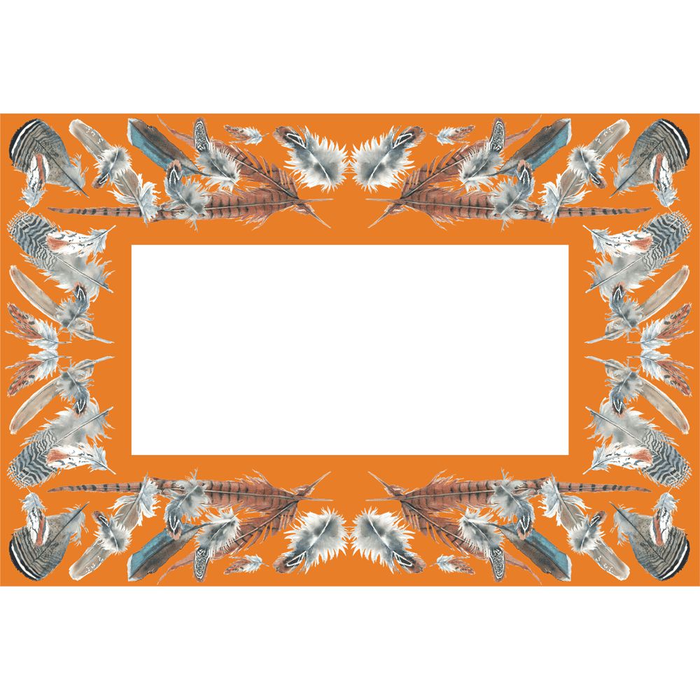 Kevin's Paper Placemats in Sporting Themes-Home/Giftware-Orange Feather-Kevin's Fine Outdoor Gear & Apparel