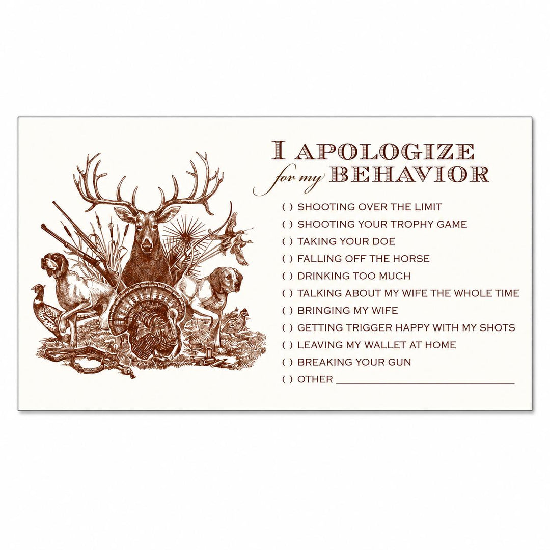 Kevin's Apology Notecard by Alexa Pulitzer (10 pack)-Home/Giftware-Sorry Behavior-Kevin's Fine Outdoor Gear & Apparel