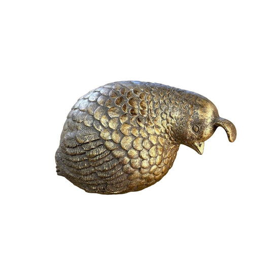 Assorted Gold Resin Quails-Home/Giftware-Leaning Over-Kevin's Fine Outdoor Gear & Apparel