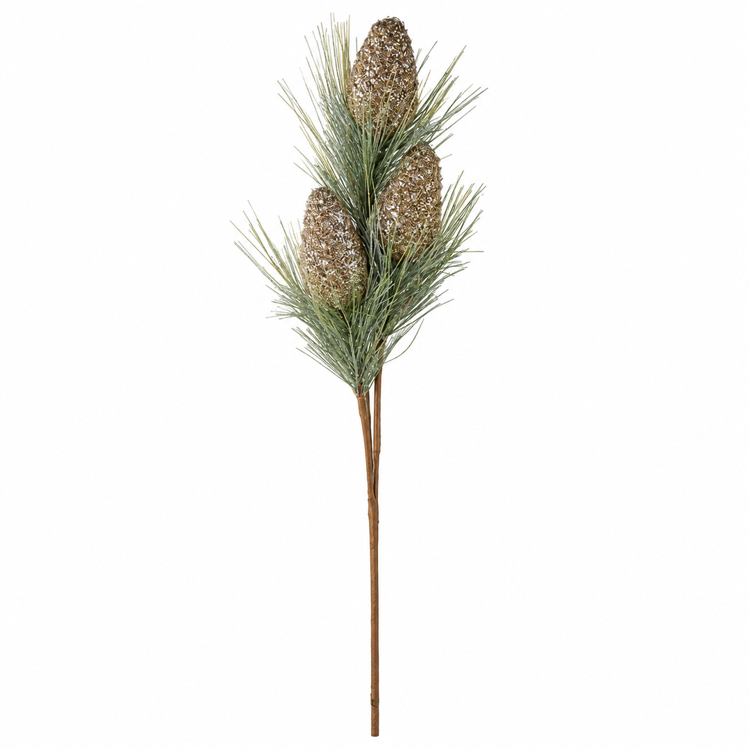 33" Gold Glitter Pinecone Spray-Home/Giftware-Kevin's Fine Outdoor Gear & Apparel
