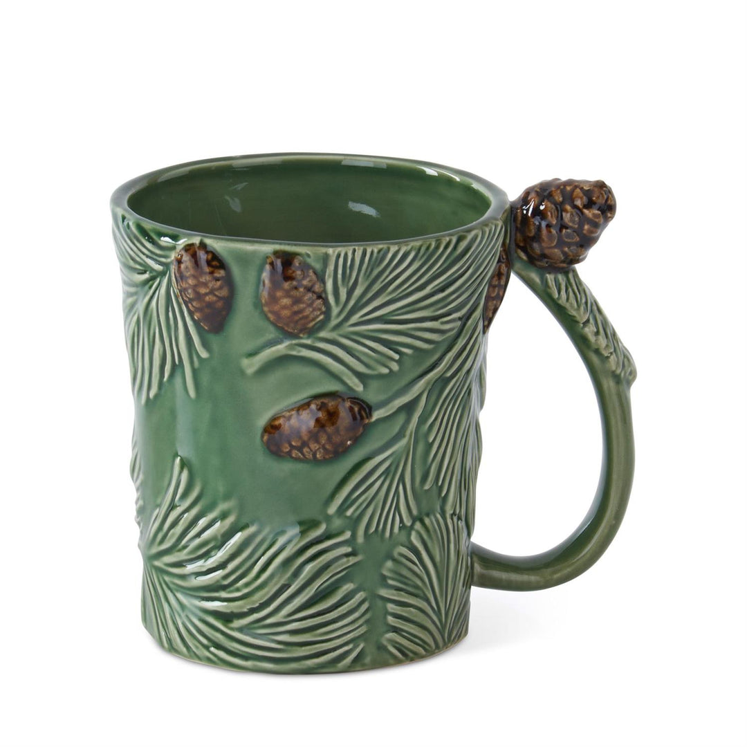 4.5" Green Ceramic Pinecone Mug-Home/Giftware-Kevin's Fine Outdoor Gear & Apparel