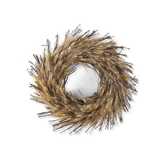 Round Dried Wheat and Twig Wreath-Home/Giftware-Small-Kevin's Fine Outdoor Gear & Apparel