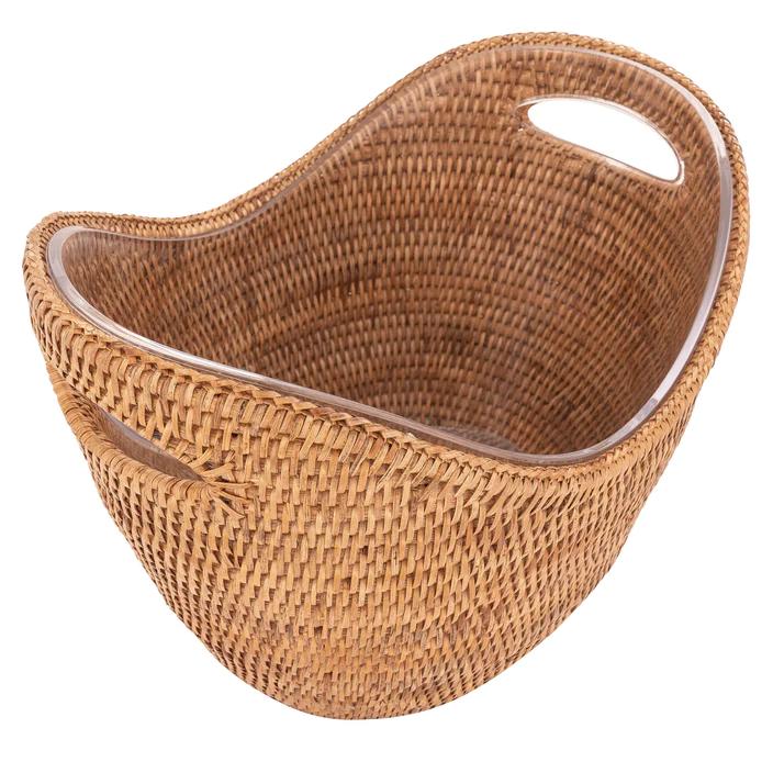 Wicker Champagne Bucket with Acrylic Insert-Home/Giftware-Kevin's Fine Outdoor Gear & Apparel