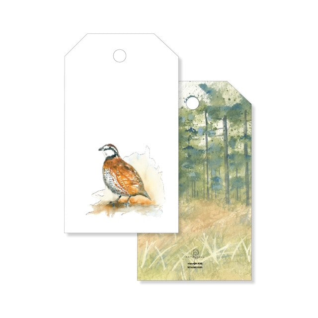 Kat McCall Quail Angled Gift Tag-Home/Giftware-Kevin's Fine Outdoor Gear & Apparel