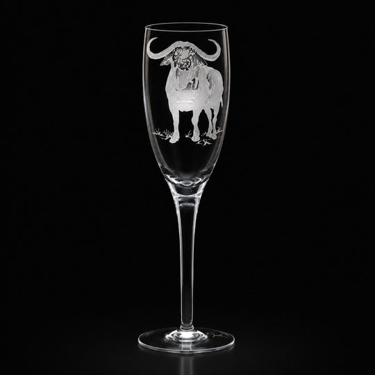 Kevin's Crystal African Theme 7 oz Champagne Glasses (Set of 6)-Home/Giftware-Kevin's Fine Outdoor Gear & Apparel