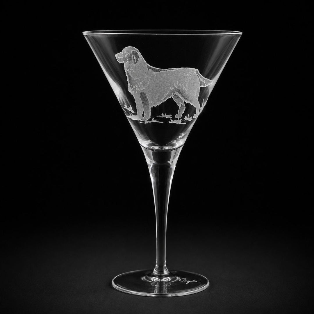 Kevin's Crystal Martini Glass-Home/Giftware-Golden Retriever-Kevin's Fine Outdoor Gear & Apparel