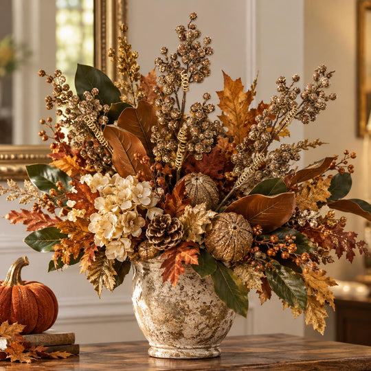 30.5" Brown & Gold Seed Beaded Berry Stem-Home/Giftware-Kevin's Fine Outdoor Gear & Apparel