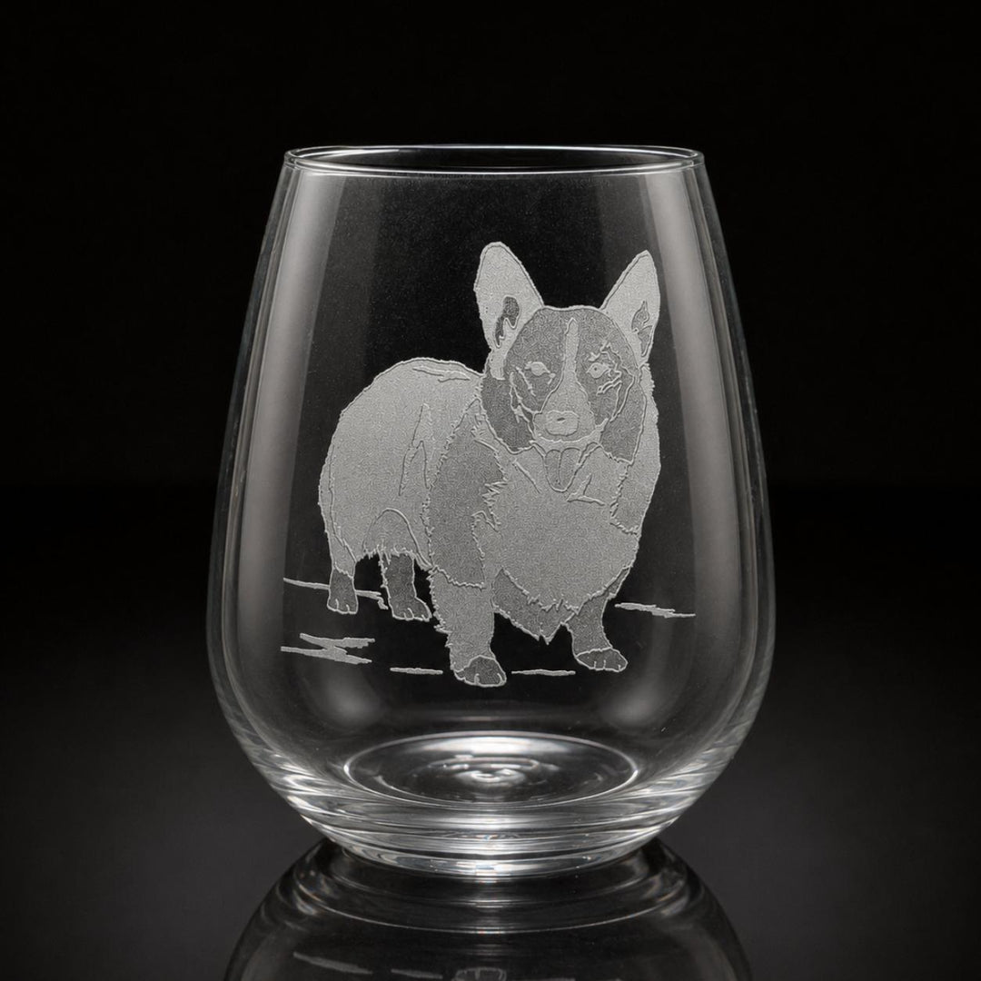Kevin's Crystal Stemless Wine Glass-Home/Giftware-Corgi-Kevin's Fine Outdoor Gear & Apparel