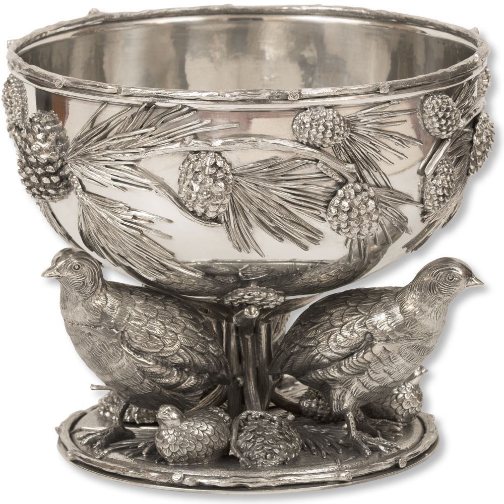 Quail Centerpiece Bowl with 3 Quail Base-Home/Giftware-Kevin's Fine Outdoor Gear & Apparel