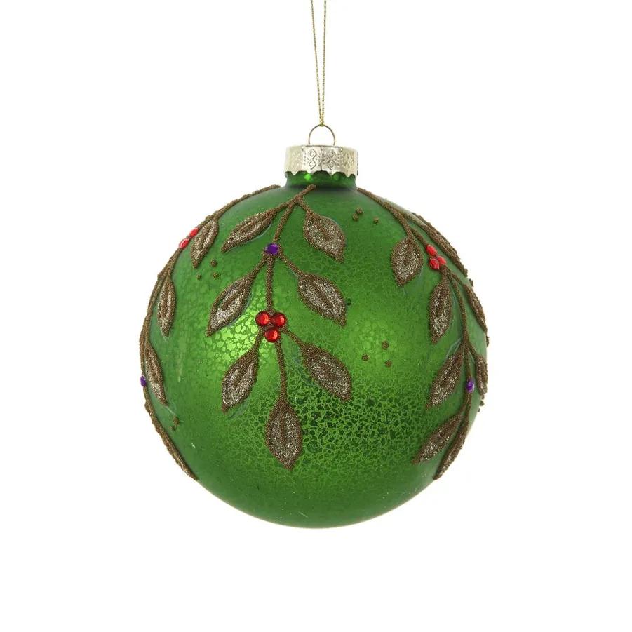 Textured Foilage Ball Ornament
