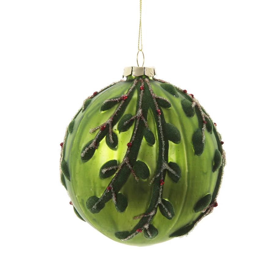 120mm Textured Foilage Ball Ornament-Home/Giftware-Kevin's Fine Outdoor Gear & Apparel
