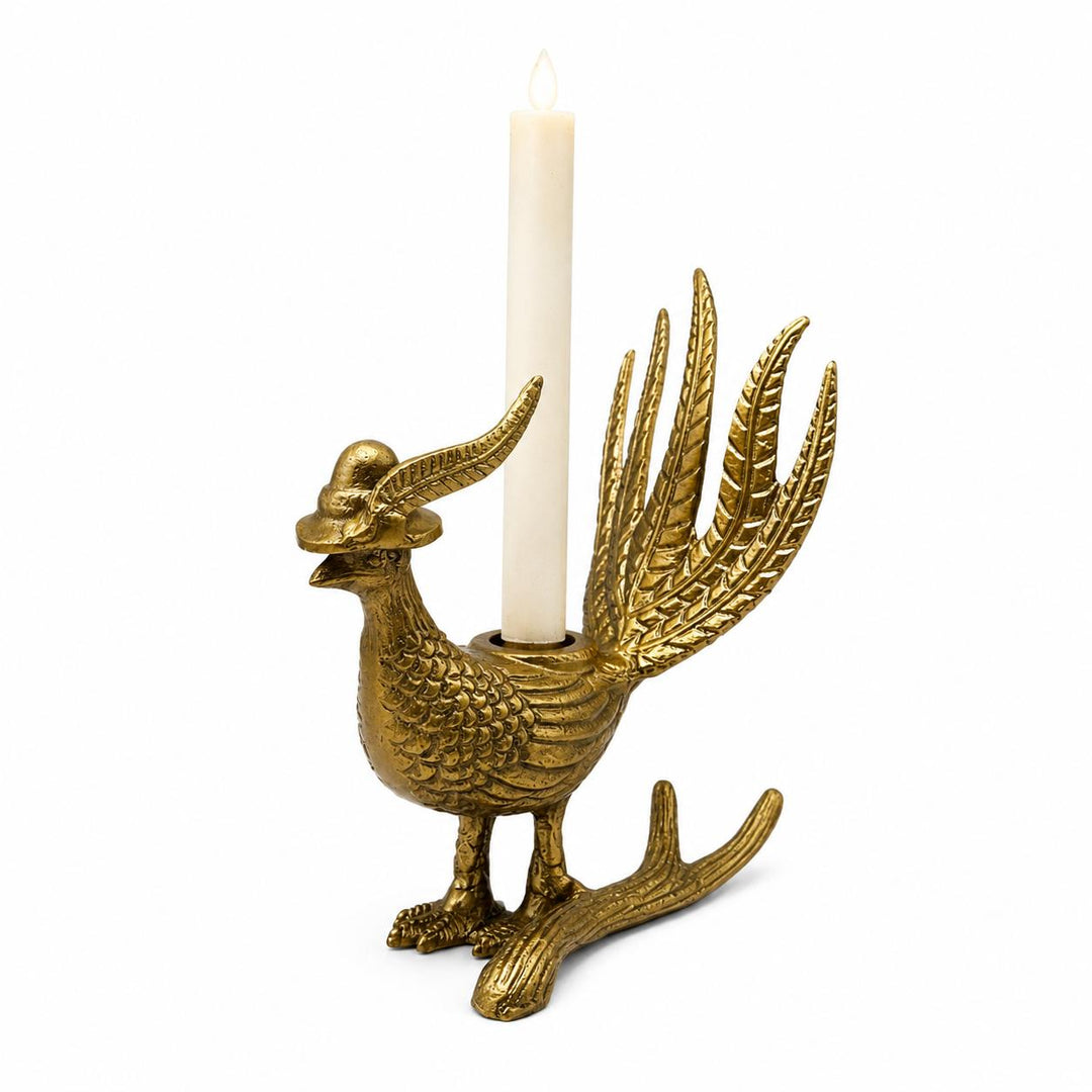 E+E Antique Gold Candlestick Holder-Home/Giftware-Kevin's Fine Outdoor Gear & Apparel